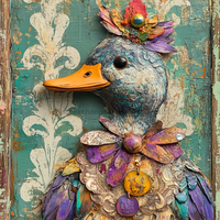 Thumbnail for Mardi Gras Sign, Duck Sign, DCO-13057, Sign For Wreath, 10x10