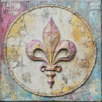 Thumbnail for Mardi Gras Sign, Fleur De Lis Sign, DCO-13140, Sign For Wreath, 10x10