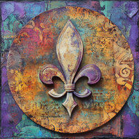 Thumbnail for Mardi Gras Sign, Fleur De Lis Sign, DCO-13141, Sign For Wreath, 10x10