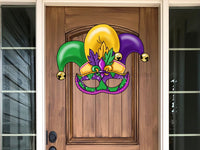 Thumbnail for Mardi Gras Sign Jester Wood Sign Pcd-W-073 22 Door Hanger