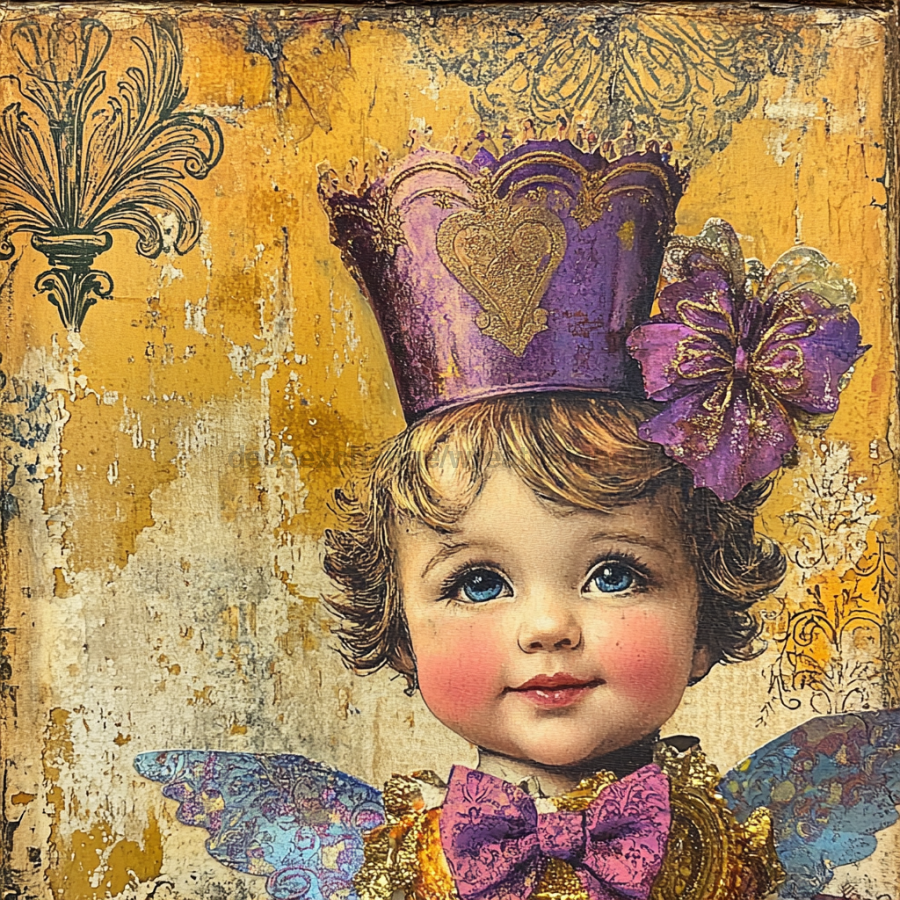 Mardi Gras Sign, King Cake Baby Sign, DCO-13097, Sign For Wreath, 10x10" Metal Sign