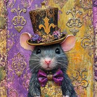 Thumbnail for Mardi Gras Sign, Mouse Sign, DCO-13114, Sign For Wreath, 10x10