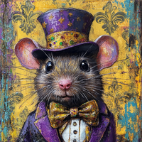 Thumbnail for Mardi Gras Sign, Mouse Sign, DCO-13117, Sign For Wreath, 10x10