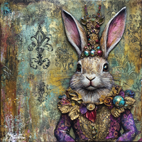 Thumbnail for Mardi Gras Sign, Rabbit Sign, DCO-13088, Sign For Wreath, 10x10