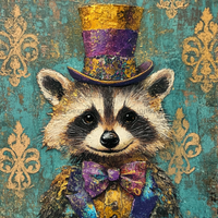 Thumbnail for Mardi Gras Sign, Raccoon Sign, DCO-13089, Sign For Wreath, 10x10