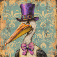 Thumbnail for Mardi Gras Sign, Top Hat Sign, DCO-13099, Sign For Wreath, 10x10