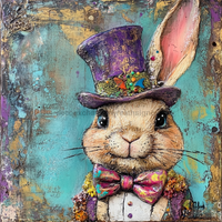 Thumbnail for Mardi Gras Sign, Top Hat Sign, DCO-13101, Sign For Wreath, 10x10