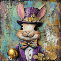 Thumbnail for Mardi Gras Sign, Top Hat Sign, DCO-13103, Sign For Wreath, 10x10