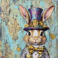 Thumbnail for Mardi Gras Sign, Top Hat Sign, DCO-13104, Sign For Wreath, 10x10