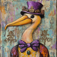 Thumbnail for Mardi Gras Sign, Top Hat Sign, DCO-13107, Sign For Wreath, 10x10