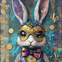 Thumbnail for Mardi Gras Sign, Top Hat Sign, DCO-13108, Sign For Wreath, 10x10