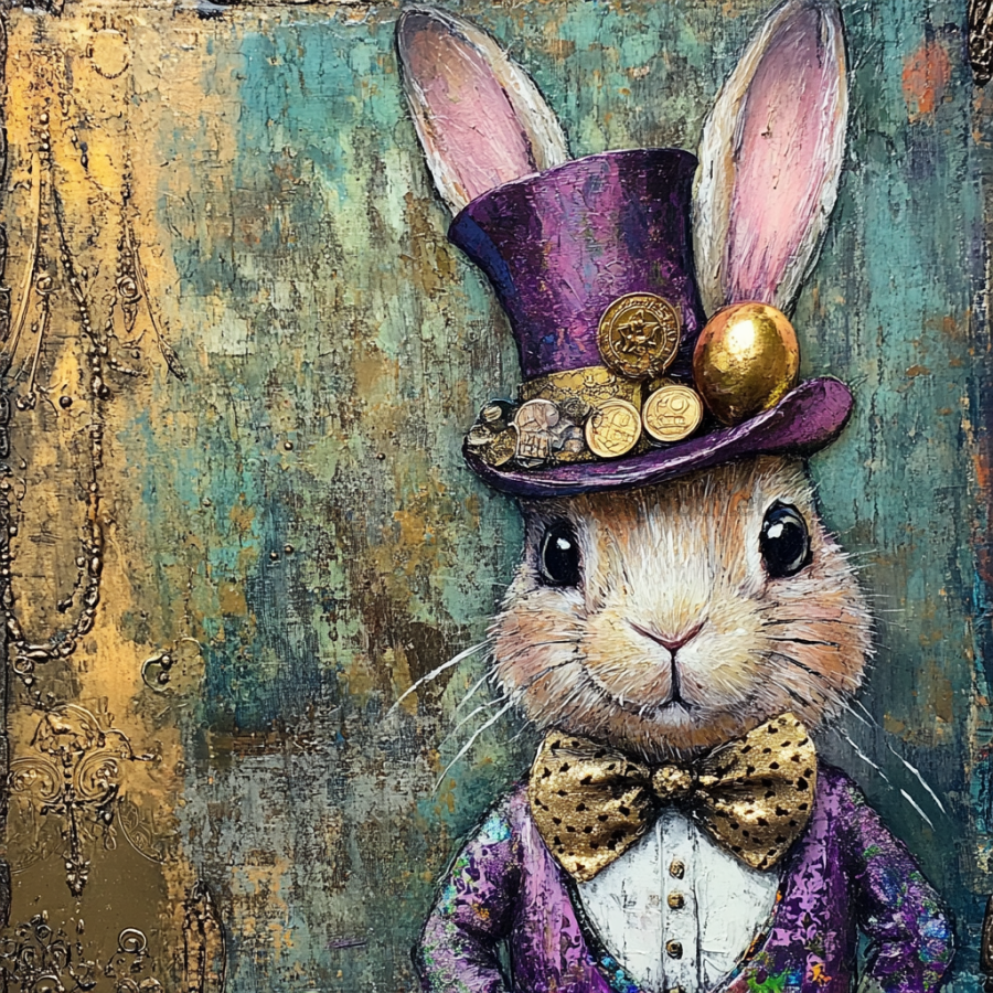 Mardi Gras Sign, Top Hat Sign, DCO-13111, Sign For Wreath, 10x10" Metal Sign