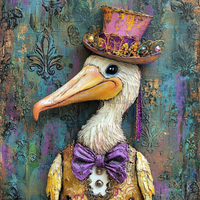 Thumbnail for Mardi Gras Sign, Top Hat Sign, DCO-13112, Sign For Wreath, 10x10