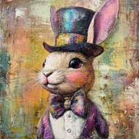 Thumbnail for Mardi Gras Sign, Top Hat Sign, DCO-13113, Sign For Wreath, 10x10