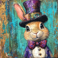Thumbnail for Mardi Gras Sign, Top Hat Sign, DCO-13132, Sign For Wreath, 10x10