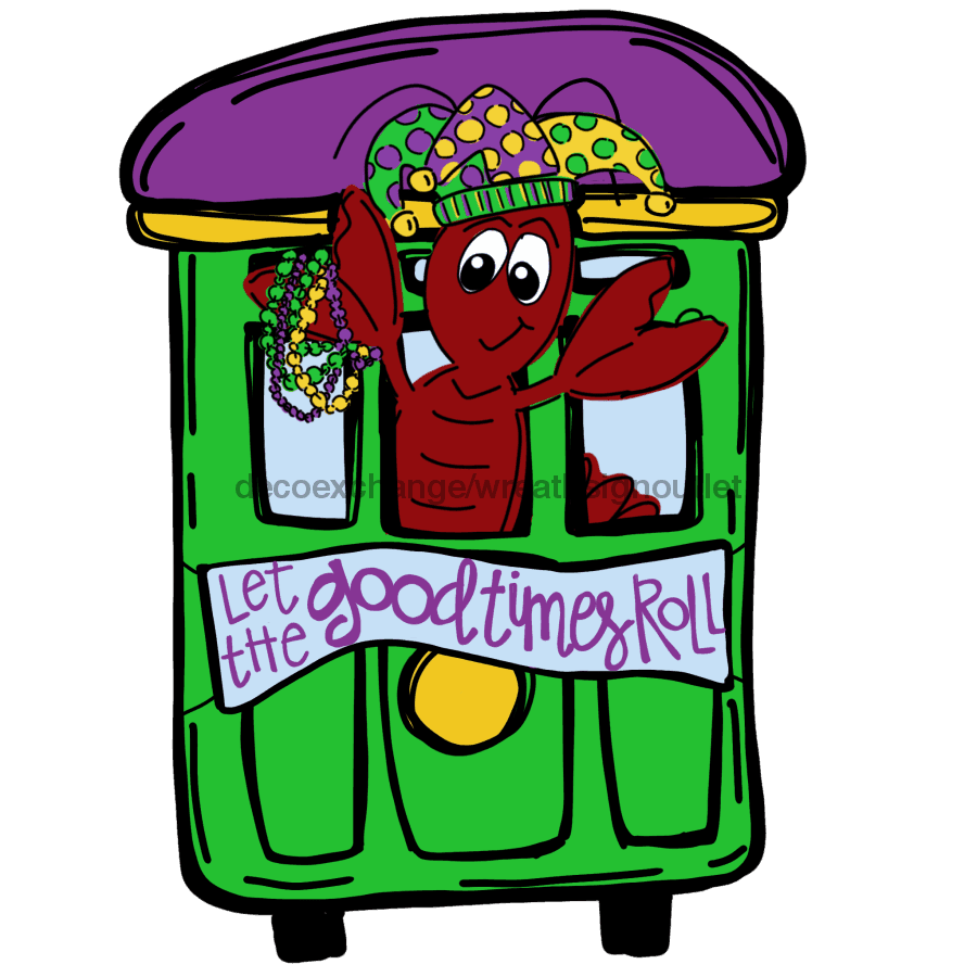 Mardi Gras Sign Wood Sign Door Hanger Decoe-W-491 22