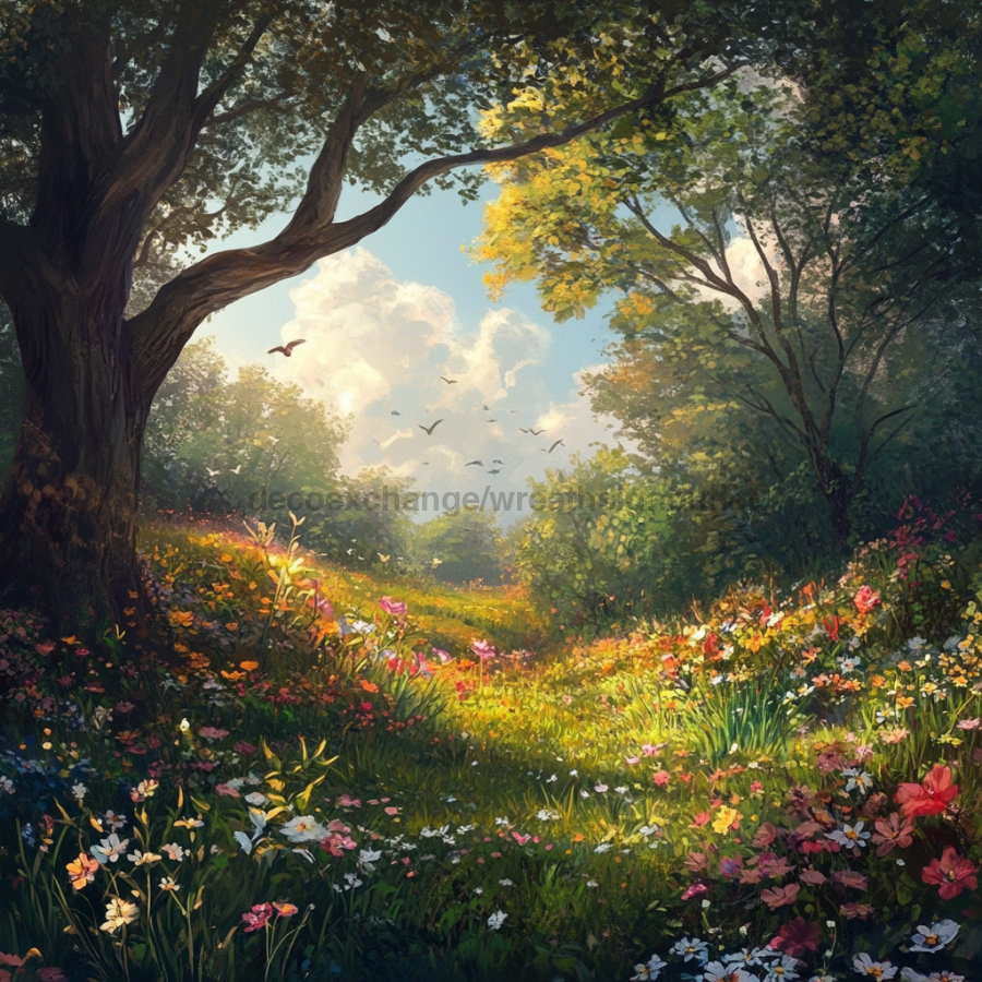 Meadow Sign, DCO-13461, Sign For Wreath, 10x10" Metal Sign