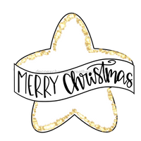 Thumbnail for Merry Christmas Star Door Hanger Mj-W-00005 22‚Äô Wood
