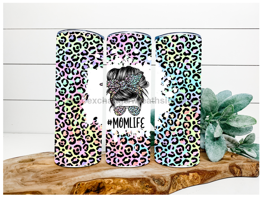Mom Life Tumbler, Tumbler For Moms, 20 oz Skinny Tumbler - DECOETUMBLER-096