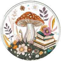 Thumbnail for Mushroom Books 10" Metal Wreath Sign - DECOE-5195