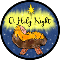 Thumbnail for Wreath Sign, Nativity Scene, Religious Sign, 10