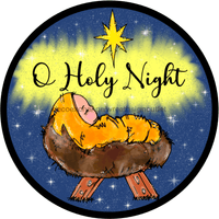 Thumbnail for Wreath Sign, Nativity Scene, Religious Sign, 10