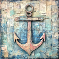 Thumbnail for Nautical Sign, Anchor Sign, DCO-02606, Sign For Wreath, 10x10
