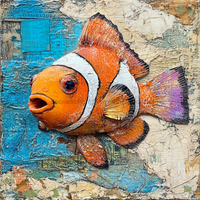 Thumbnail for Nautical Sign, Clownfish Sign, DCO-02531, Sign For Wreath, 10x10