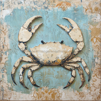 Thumbnail for Nautical Sign, Crab Sign, DCO-02540, Sign For Wreath, 10x10