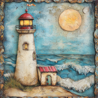 Thumbnail for Nautical Sign, Light House Sign, DCO-02560, Sign For Wreath, 10x10