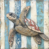 Thumbnail for Nautical Sign, Sea Turtle Sign, DCO-02565, Sign For Wreath, 10x10