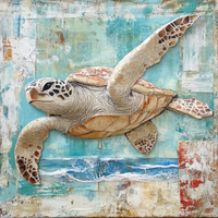 Thumbnail for Nautical Sign, Sea Turtle Sign, DCO-02567, Sign For Wreath, 10x10