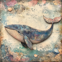 Thumbnail for Nautical Sign, Whale Sign, DCO-02594, Sign For Wreath, 10x10