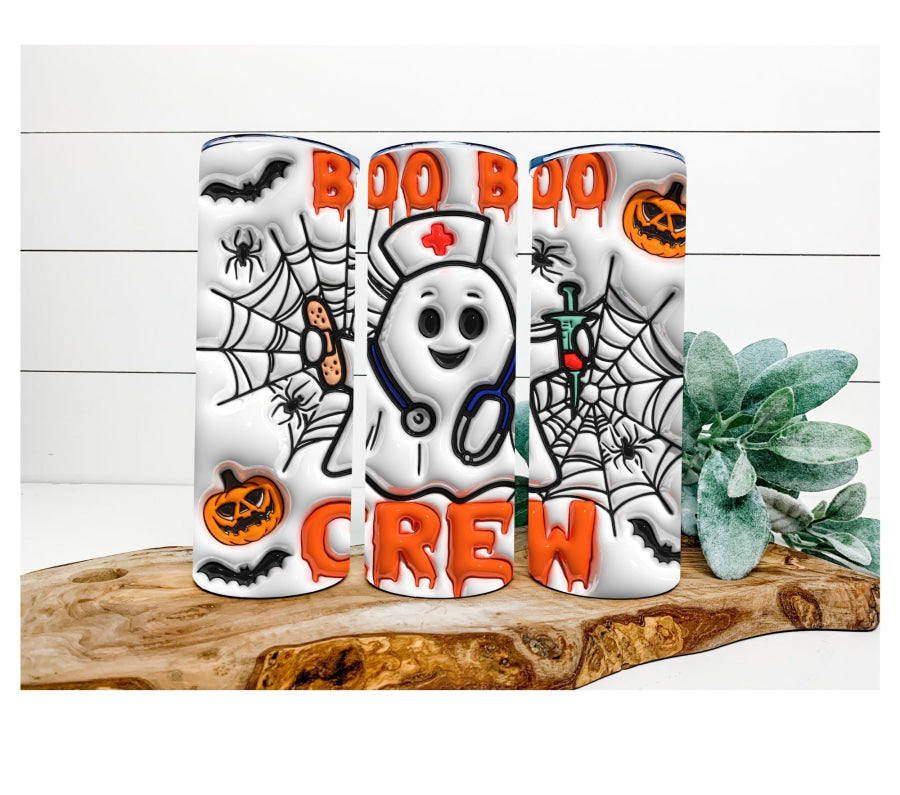 Nurse Tumbler, Halloween Tumbler, 20 oz Skinny Tumbler - DECOETUMBLER-339