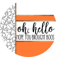 Thumbnail for Orange Ghost Door Hanger, Hello Brought Boos Door Hanger, DCO-01939-DH, 18