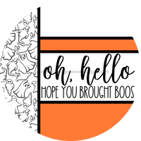 Thumbnail for Orange Ghost Door Hanger, Hello Brought Boos Door Hanger, DCO-01955-DH, 18