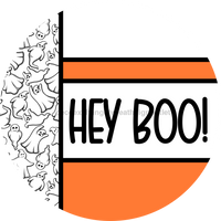 Thumbnail for Orange Ghost Door Hanger, Hey Boo Door Hanger, DCO-01954-DH, 18