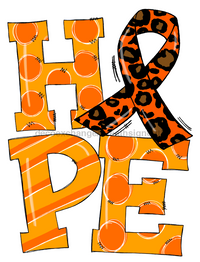 Thumbnail for Orange Hope Awareness 22" Wood Door Hanger - DECOE-W-0135-DH
