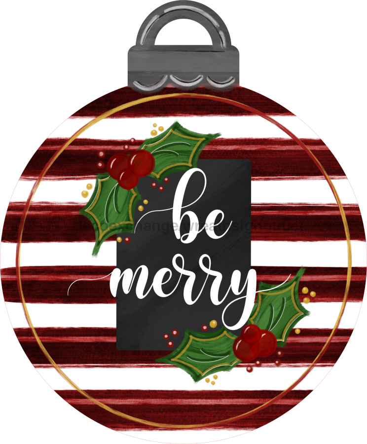 Ornament Red Be Merry 22" Wood Door Hanger - DECOE-W-175-DH