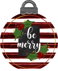 Thumbnail for Ornament Red Be Merry 22" Wood Door Hanger - DECOE-W-175-DH