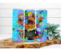 Thumbnail for Party Dog Mardi Gras Tumbler, 20 oz Skinny Tumbler - DECOETUMBLER-169