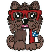 Thumbnail for Patriotic Dog Door Hanger Mj-W-00058 22‚Äô Wood