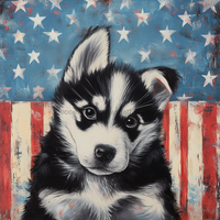 Thumbnail for Patriotic Dog Sign, DCO-13351, Sign For Wreath, 10x10