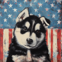 Thumbnail for Patriotic Dog Sign, DCO-13352, Sign For Wreath, 10x10
