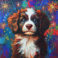 Thumbnail for Patriotic Dog Sign, DCO-13367, Sign For Wreath, 10x10