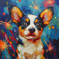 Thumbnail for Patriotic Dog Sign, DCO-13384, Sign For Wreath, 10x10