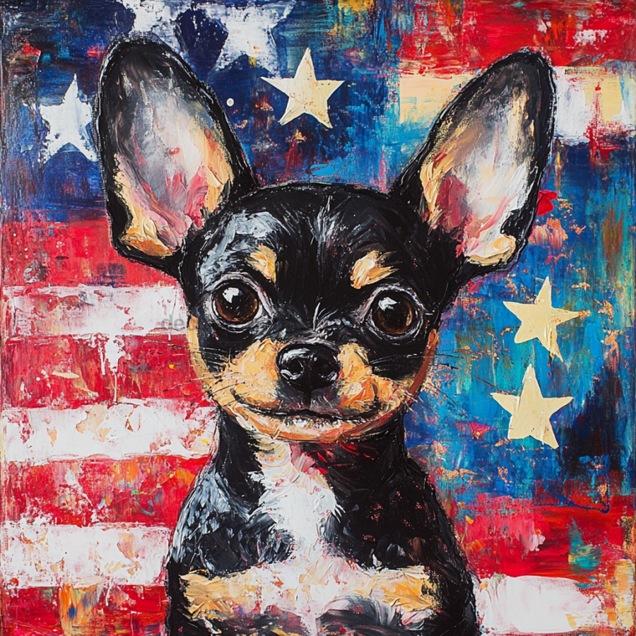 Patriotic Dog Sign, DCO-13388, Sign For Wreath, 10x10" Metal Sign