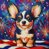Thumbnail for Patriotic Dog Sign, DCO-13391, Sign For Wreath, 10x10