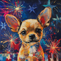 Thumbnail for Patriotic Dog Sign, DCO-13392, Sign For Wreath, 10x10