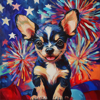 Thumbnail for Patriotic Dog Sign, DCO-13394, Sign For Wreath, 10x10